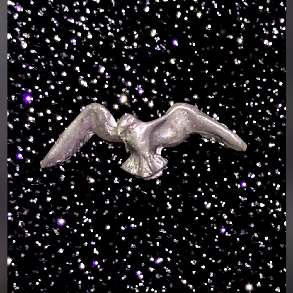 Vintage Pewter Seagull Lapel Pin